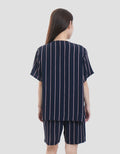 MxM Fullprint Stripes Setelan Piyama Wanita
