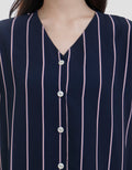 MxM Fullprint Stripes Setelan Piyama Wanita
