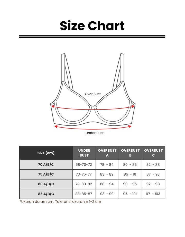 SHE'SENSE PUSH UP STRAPLESS NON WIRE BRA WANITA