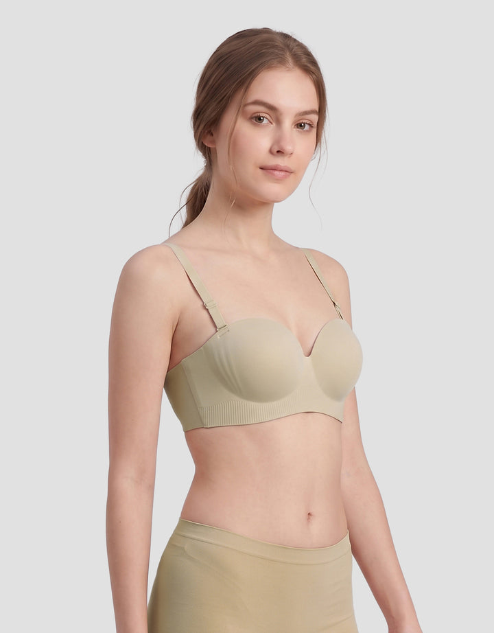 SHE'SENSE PUSH UP STRAPLESS NON WIRE BRA WANITA