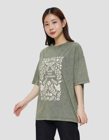 NEVADA WASH BLOOM KAOS OVERSIZE WANITA