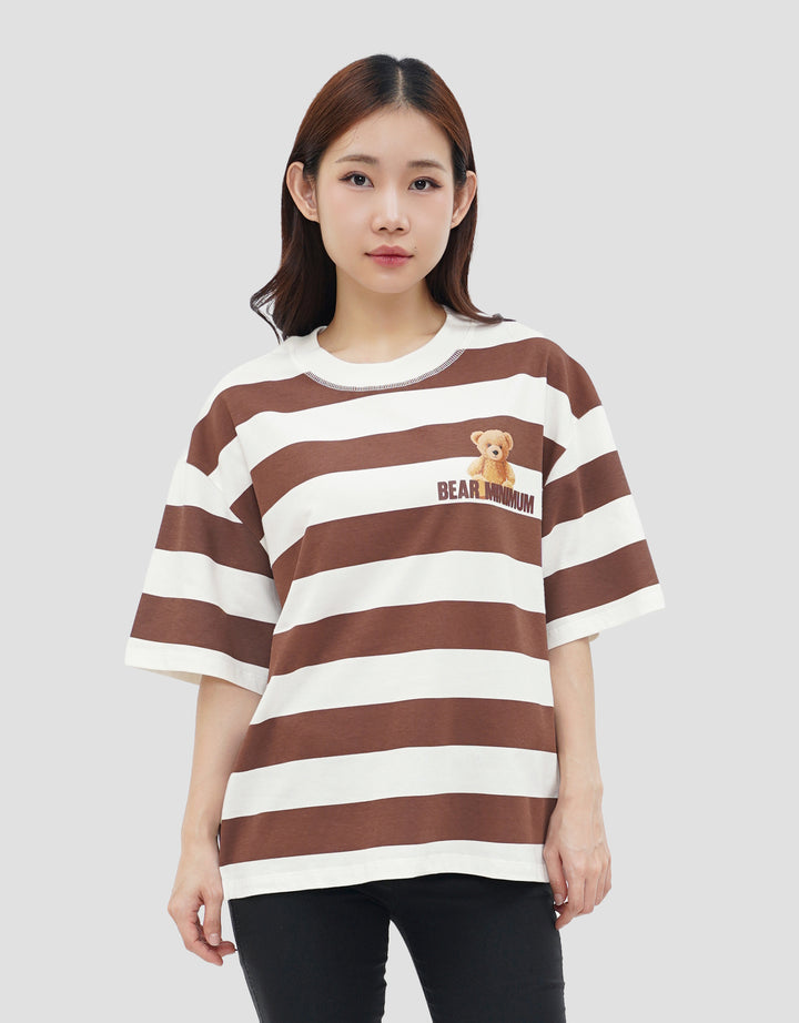 NEVADA PRINT BEAR MINIMUM KAOS OVERSIZE WANITA