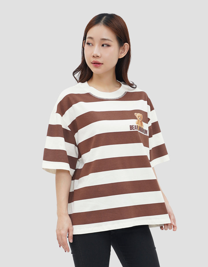 NEVADA PRINT BEAR MINIMUM KAOS OVERSIZE WANITA