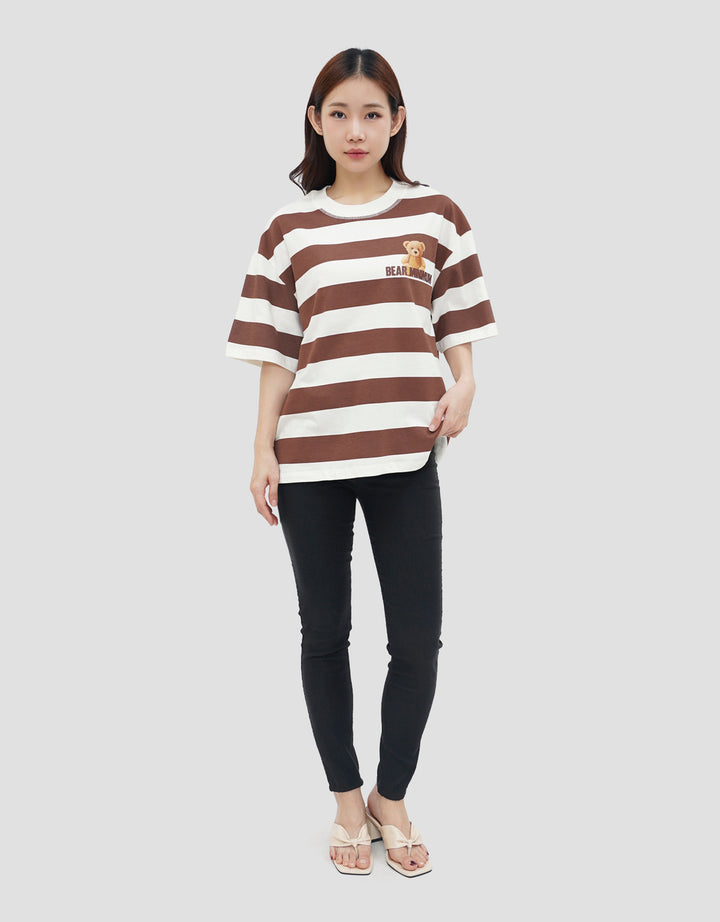 NEVADA PRINT BEAR MINIMUM KAOS OVERSIZE WANITA