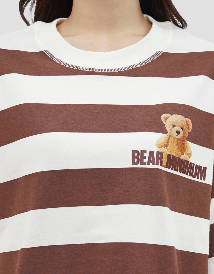NEVADA PRINT BEAR MINIMUM KAOS OVERSIZE WANITA