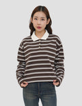 NEVADA COLLAR STRIPE SWEATER WANITA