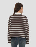 NEVADA COLLAR STRIPE SWEATER WANITA