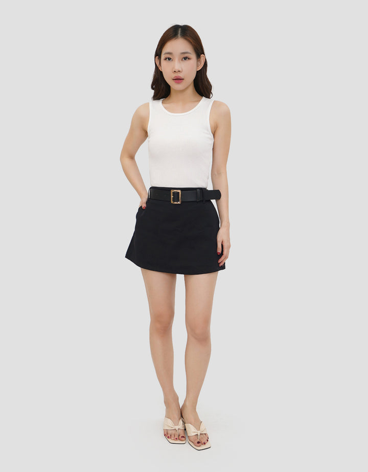 NEVADA BELTED ROK PENDEK WANITA