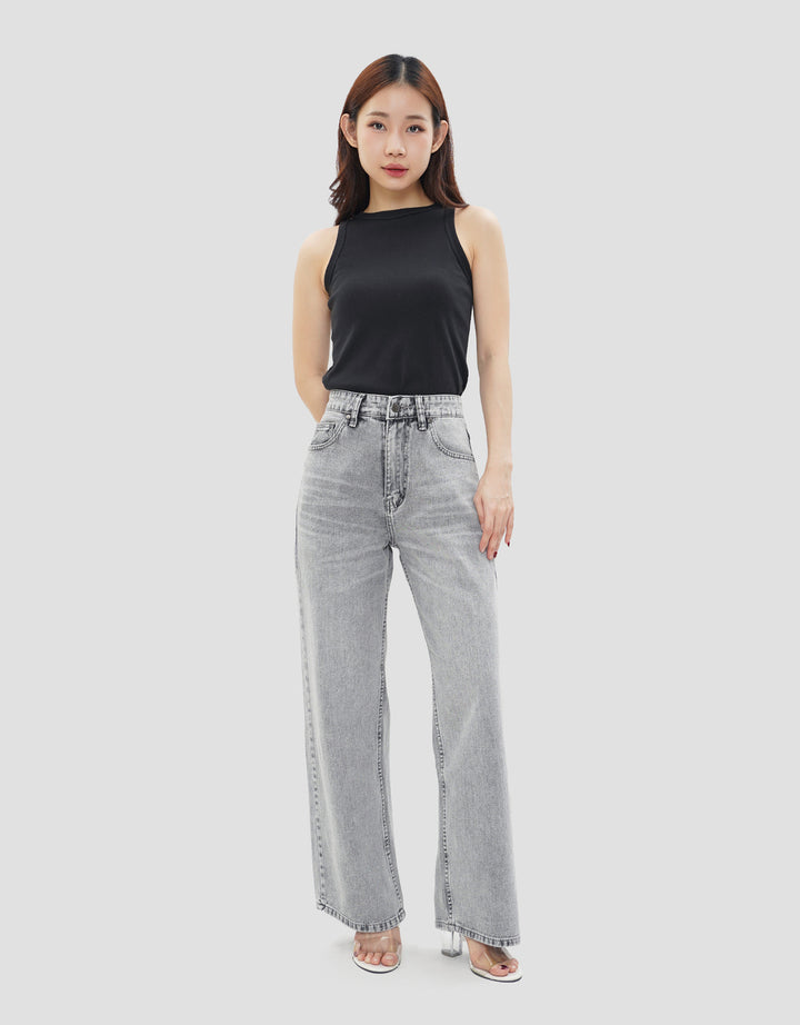 NEVADA BASIC WIDE LEG CELANA JEANS WANITA