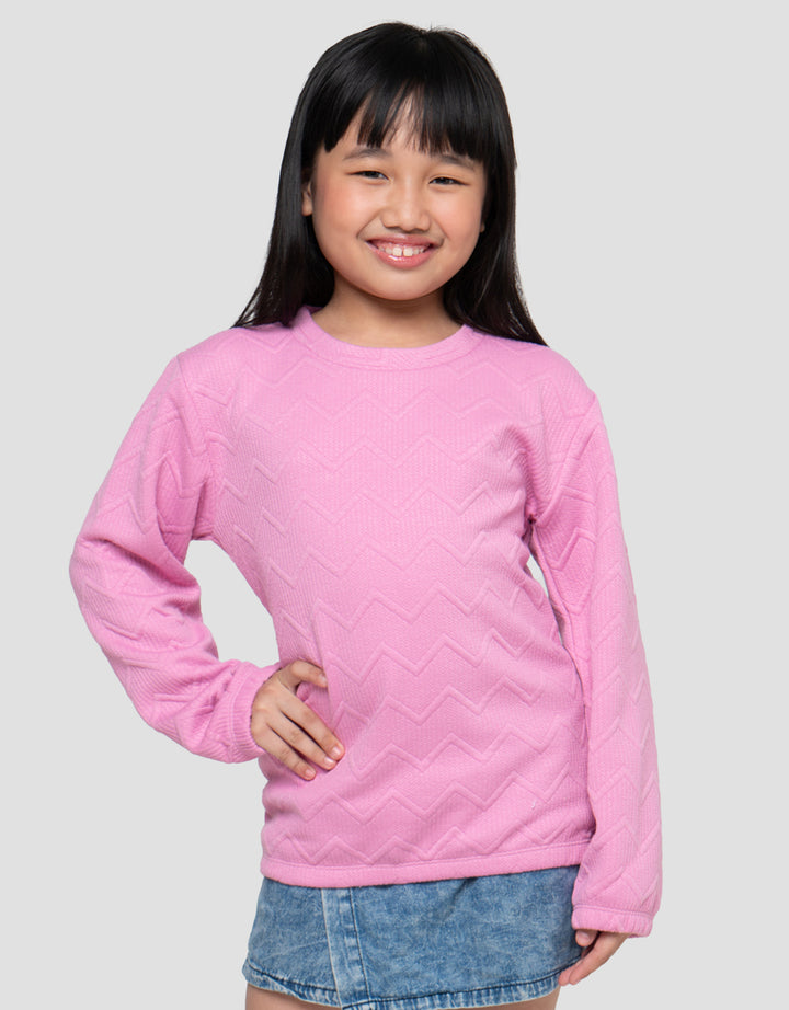 MxM Textured Sweater Anak Perempuan