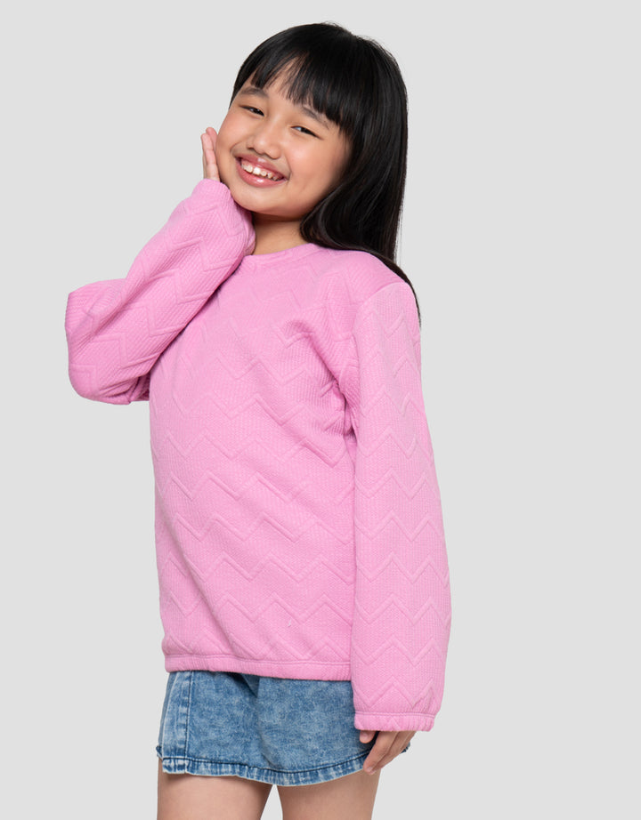 MxM Textured Sweater Anak Perempuan