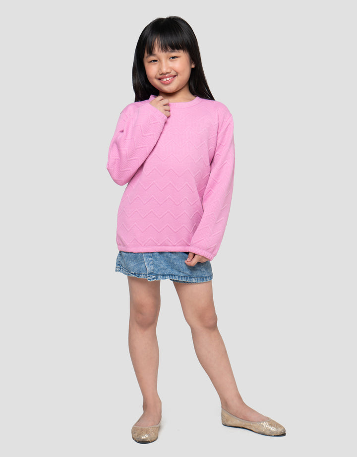 MxM Textured Sweater Anak Perempuan