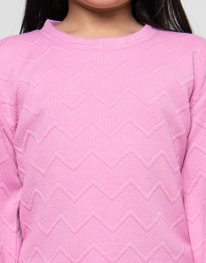 MxM Textured Sweater Anak Perempuan