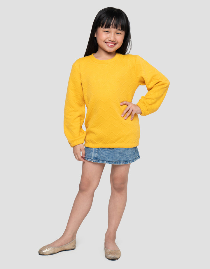 MxM Textured Sweater Anak Perempuan
