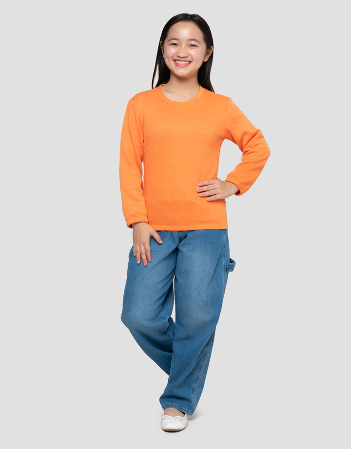 MxM Textured Sweater Anak Perempuan