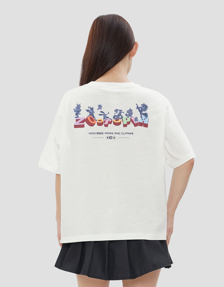 DISNEY BOXY PRINT ZOOTOPIA KAOS WANITA
