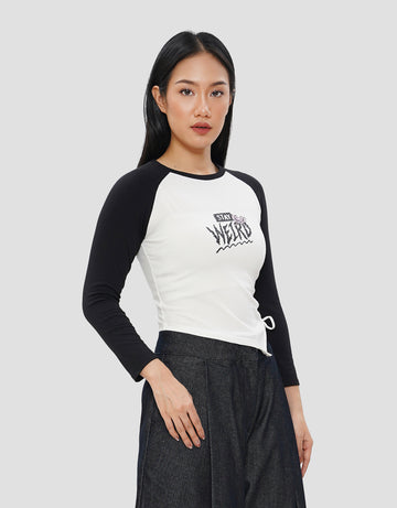 DISNEY STITCH STAY WEIRD KAOS WANITA