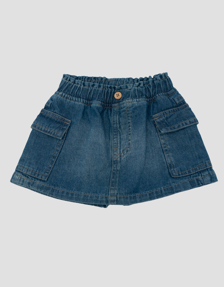 LITTLE M JEANS POCKET ROK BAYI