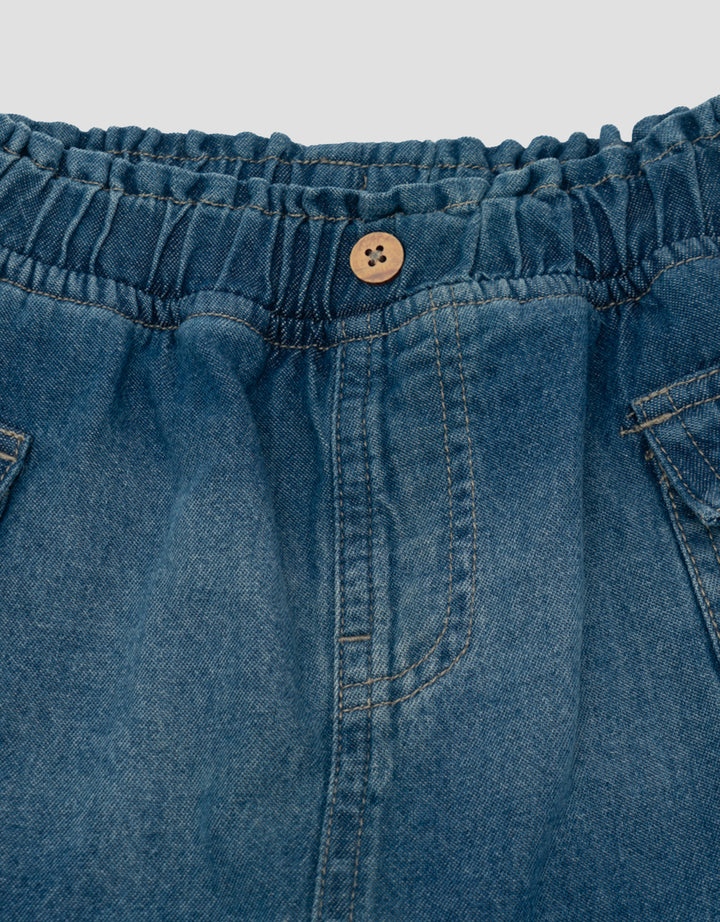 LITTLE M JEANS POCKET ROK BAYI