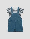 LITTLE M JEANS STRIPES OVERALL JUMPSUIT BAYI