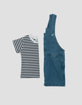 LITTLE M JEANS STRIPES OVERALL JUMPSUIT BAYI