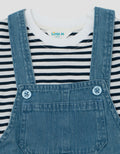 LITTLE M JEANS STRIPES OVERALL JUMPSUIT BAYI