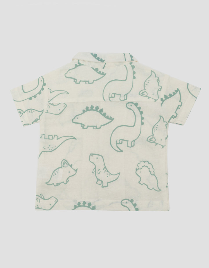 LITTLE M CUBAN COLLAR DINO KEMEJA BAYI