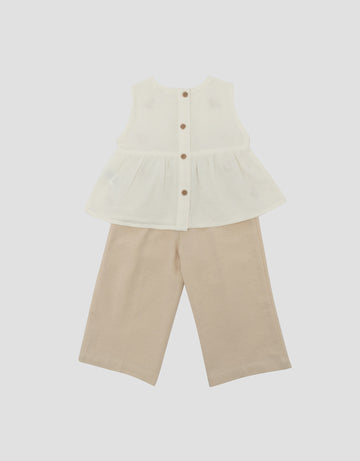 LITTLE M SLEEVELESS EMBRO SET PAKAIAN BAYI