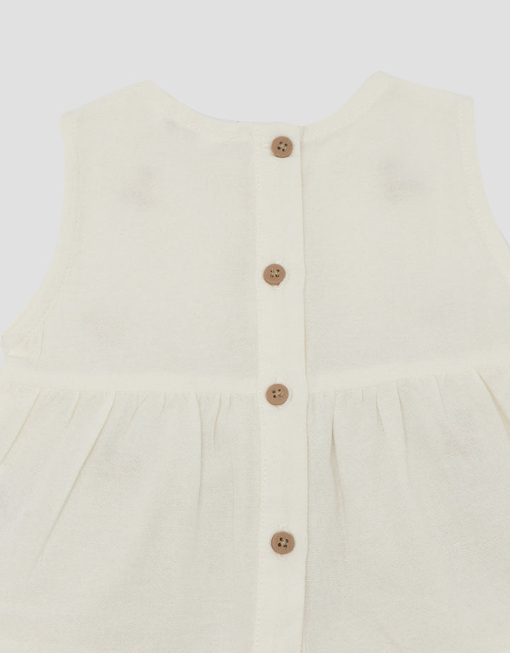 LITTLE M SLEEVELESS EMBRO SET PAKAIAN BAYI