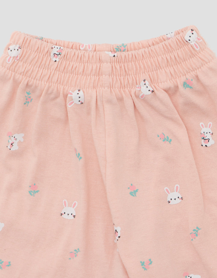 LITTLE M FLOWERS BUNNY PAKAIAN SETELAN PIYAMA BAYI