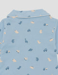 LITTLE M KERAH FULLPRINT DINO & CARS PAKAIAN SETELAN PIYAMA BAYI