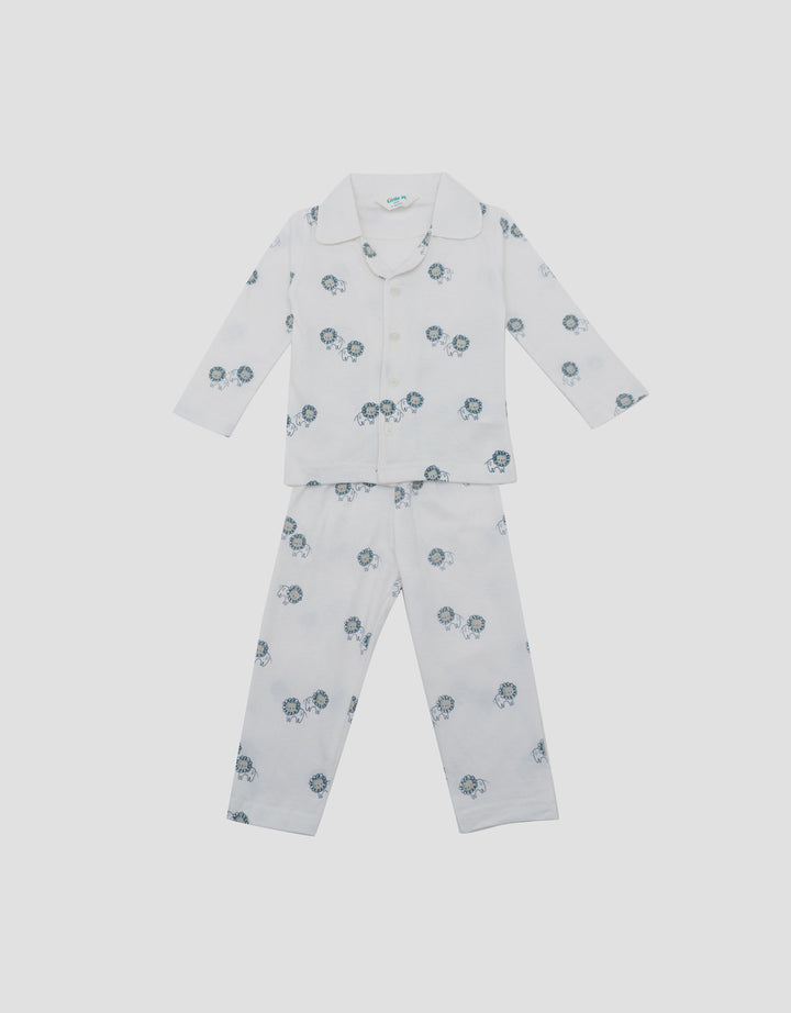 LITTLE M KERAH FULLPRINT LIONS PAKAIAN SETELAN PIYAMA BAYI
