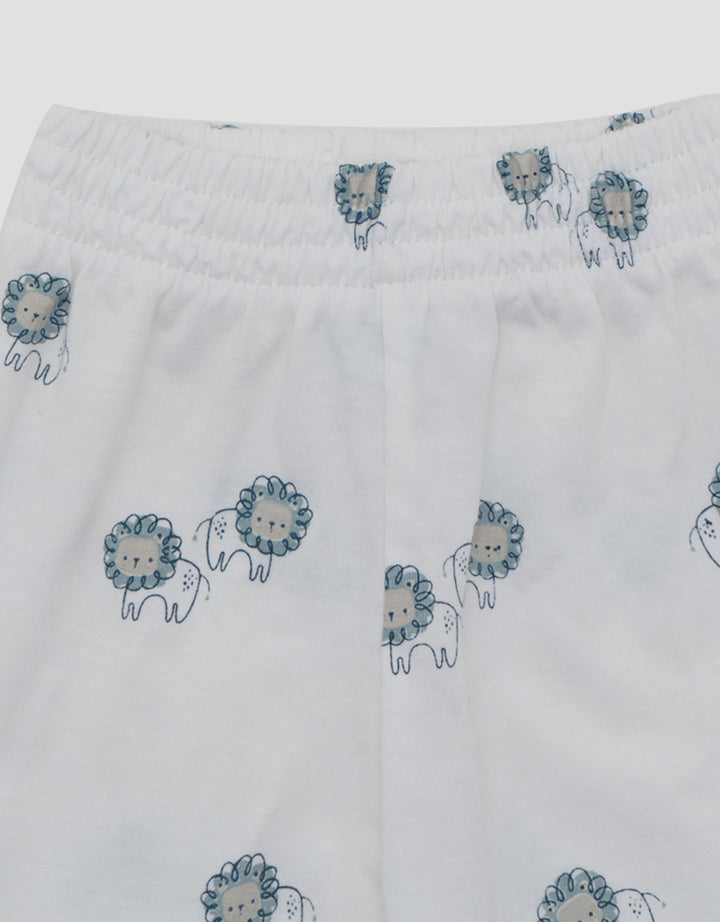 LITTLE M KERAH FULLPRINT LIONS PAKAIAN SETELAN PIYAMA BAYI