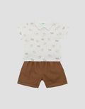 LITTLE M FULLPRINT BEARY CUTE PAKAIAN SETELAN BAYI