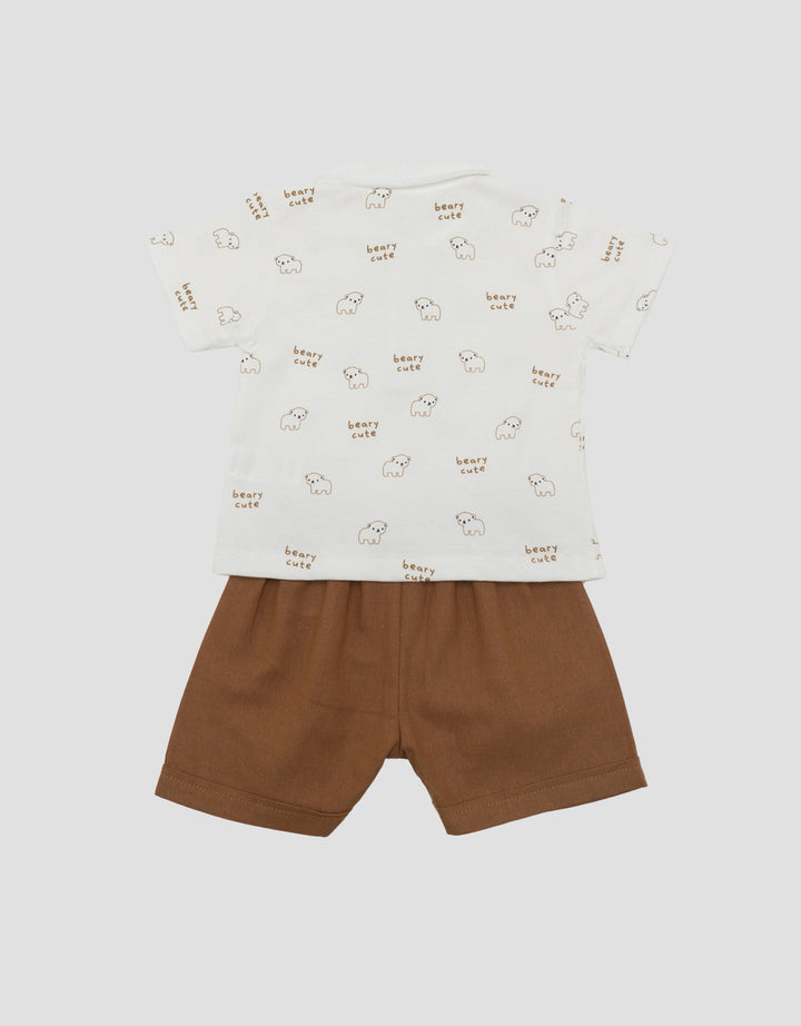 LITTLE M FULLPRINT BEARY CUTE PAKAIAN SETELAN BAYI