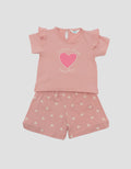 LITTLE M PRINT LOVE SETELAN BAYI