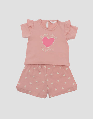 LITTLE M PRINT LOVE SETELAN BAYI