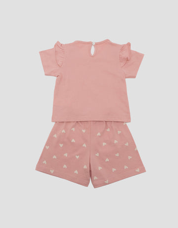 LITTLE M PRINT LOVE SETELAN BAYI