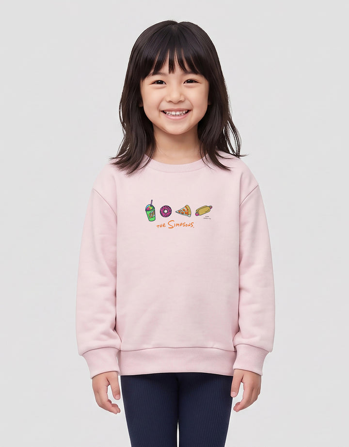 SUKO THE SIMPSONS PRINT FOODS SWEATER ANAK PEREMPUAN