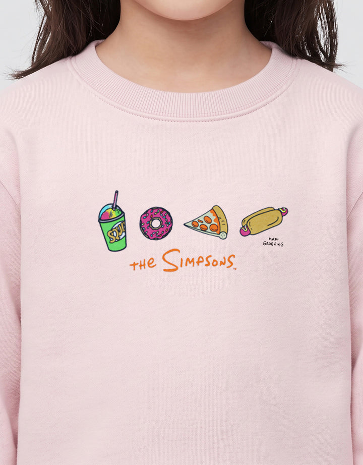 SUKO THE SIMPSONS PRINT FOODS SWEATER ANAK PEREMPUAN