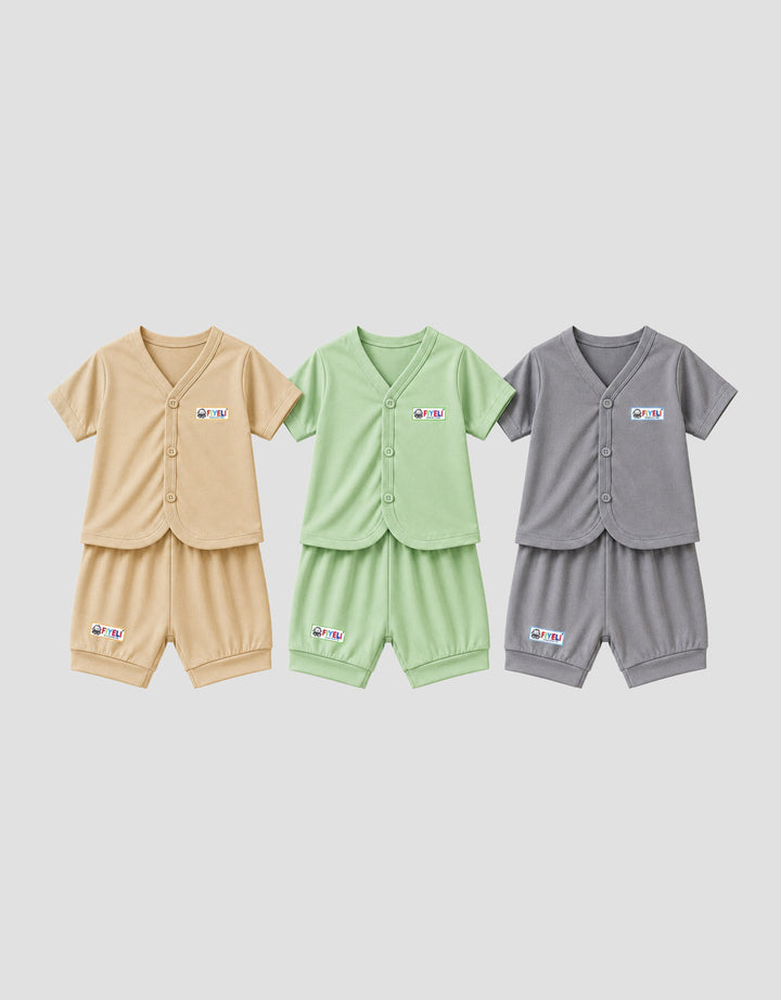 MXM DETAIL BUTTON PACK OF 3 PAKAIAN SETELAN BAYI
