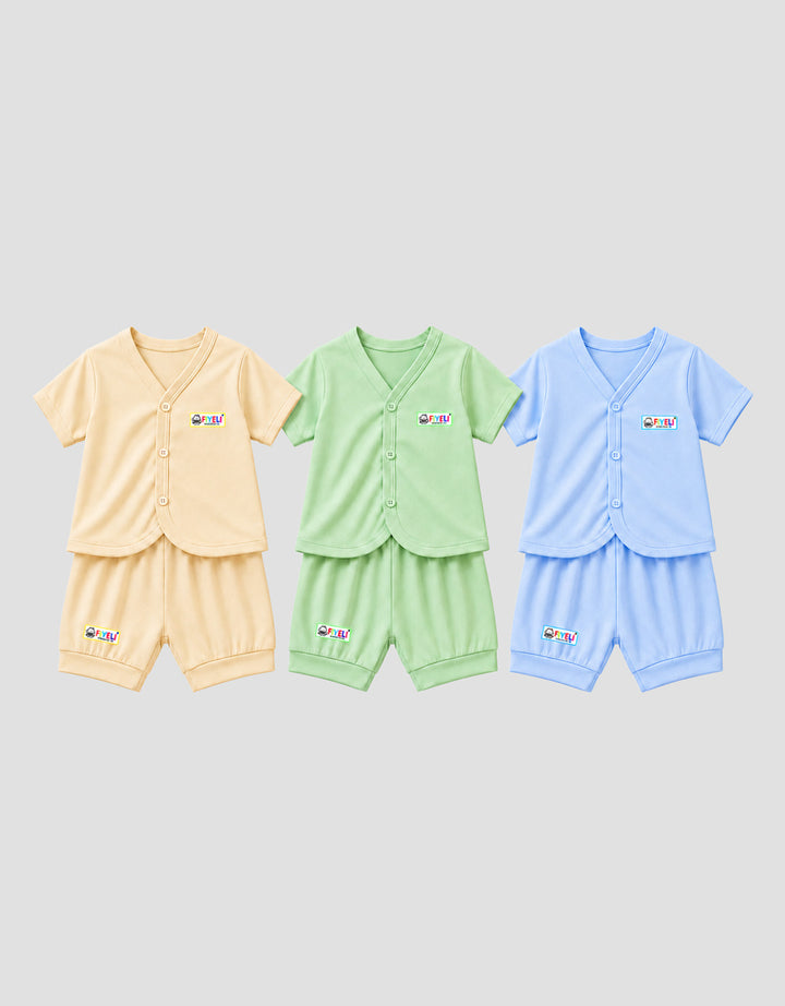 MXM DETAIL BUTTON PACK OF 3 PAKAIAN SETELAN BAYI
