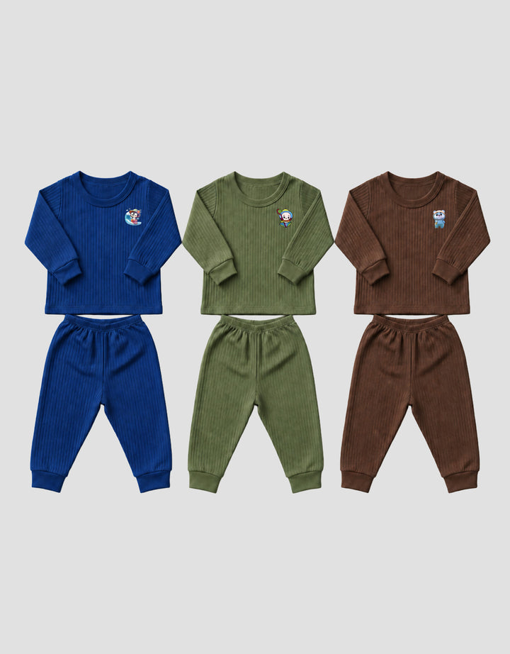 MXM KARAKTER KARTUN PAKAIAN PACK OF 3 SETELAN BAYI