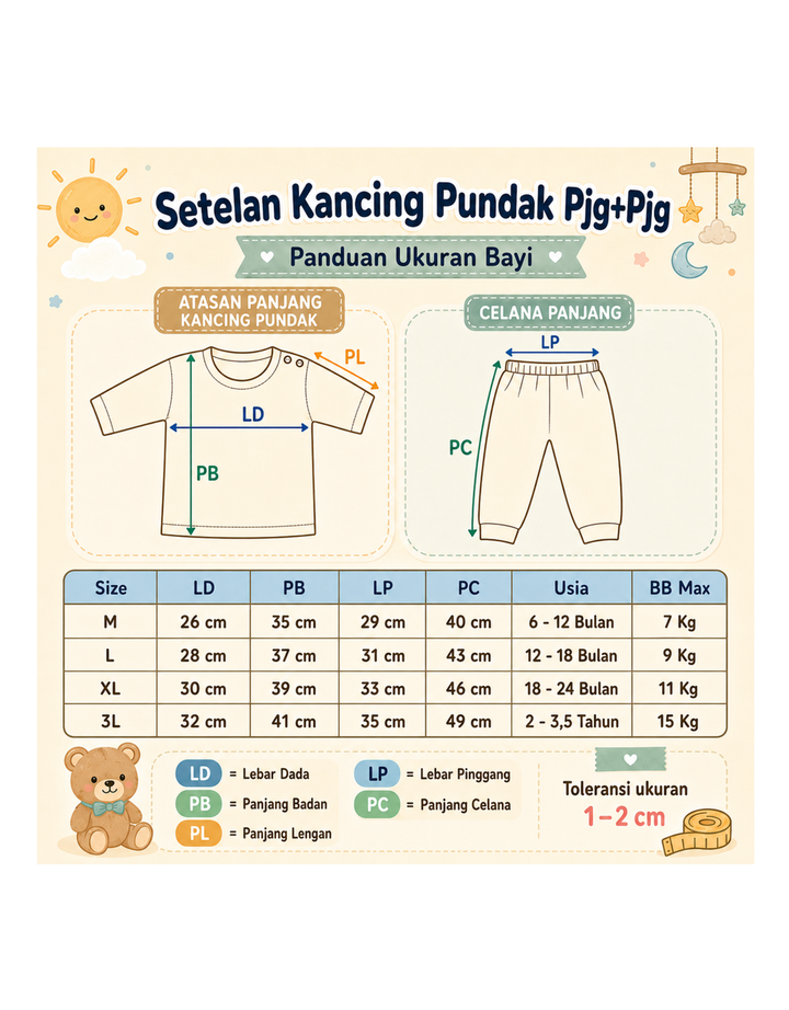 MXM TEXTURE PAKAIAN PACK OF 3 SETELAN BAYI