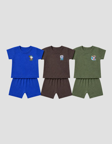 MXM ROUND NECK PAKAIAN PACK OF 3 SETELAN BAYI
