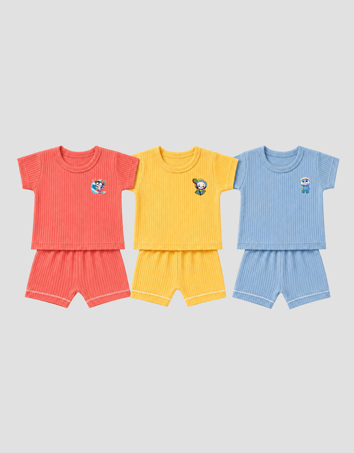 MXM ROUND NECK PAKAIAN PACK OF 3 SETELAN BAYI