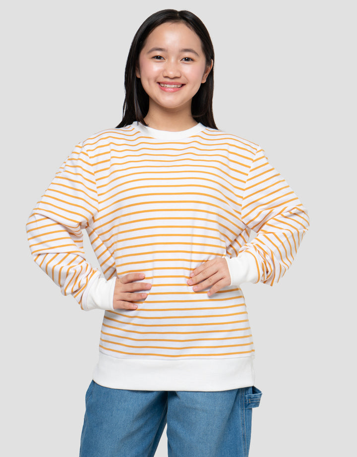 MxM Stripe Print Sweater Anak Perempuan