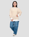 MxM Stripe Print Sweater Anak Perempuan