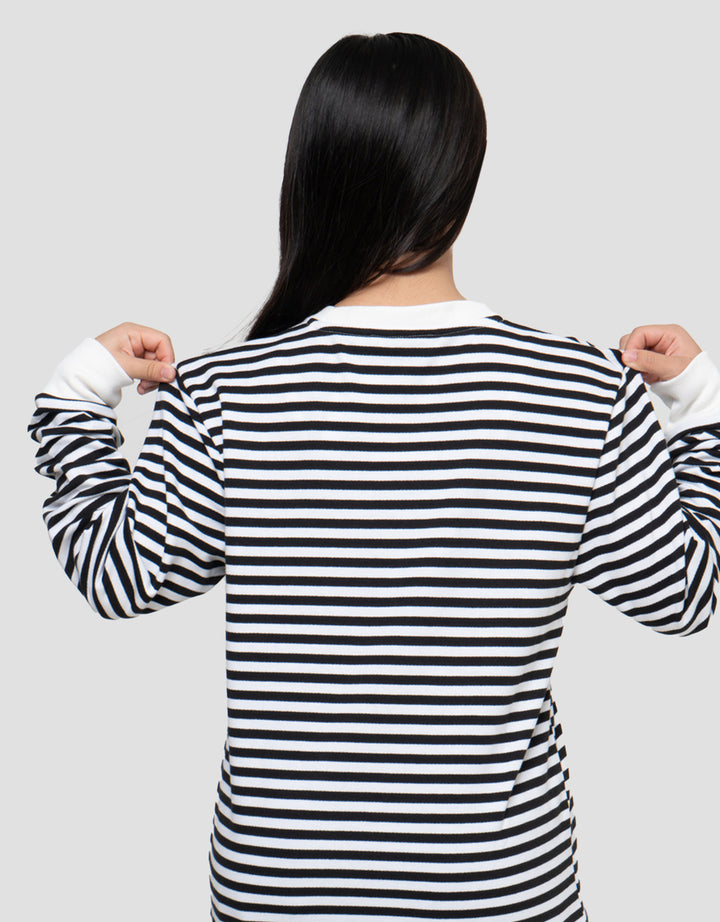 MxM Stripe Print Sweater Anak Perempuan