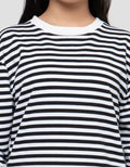 MxM Stripe Print Sweater Anak Perempuan